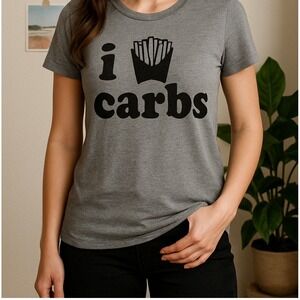 Chasor "I Carbs" Graphic Tee – Size M – Heather Gray - Nordstrom‎ Style